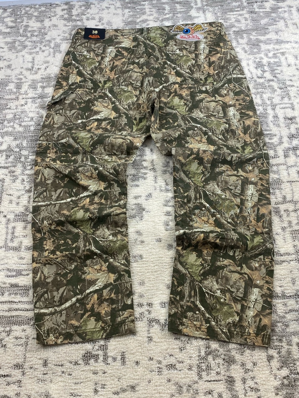 Von Dutch Camo Double Knee Carpenter Baggy Pants - Deadstock - Picture 3 of 12
